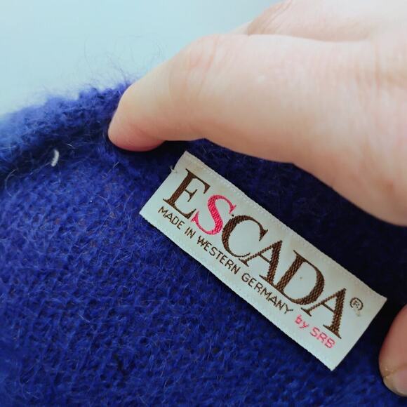 Escada By SRB Pullover Mohair Sweater Womens Size 42 Made In Germany - Picture 10 of 14
